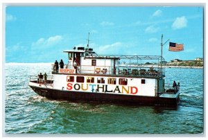 c1960 M. V Southland Breakwater Village Dock Narragansett Rhode Island Postcard