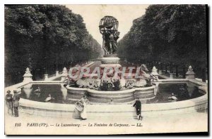 Postcard Old Paris VI Luxembourg La Fontaine Carpeaux