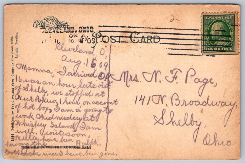 K24/ Cleveland Ohio Postcard c1910 Iron Ore Docks Unloaders 255