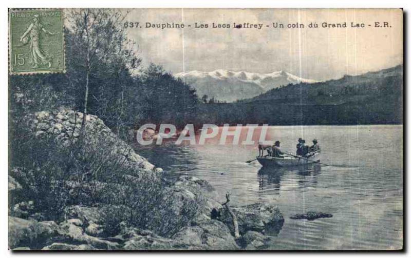 Old Postcard Dauphine Lakes Laffrey A corner of Grand Lake