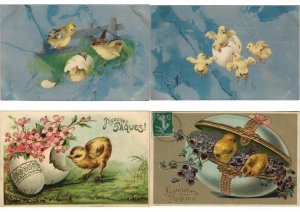 EASTER LOT OF EMBOSSED, ARTIST SIGNED 400 CPA Pre-1930 w. BETTER, PART 3.(L3114)