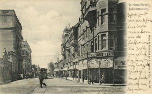 PC CPA SOUTH AFRICA, JOHANNESBURG, HARRISON STREET, VINTAGE POSTCARD (b15752)