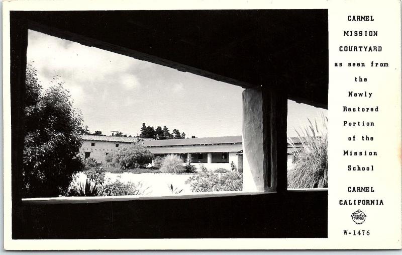 RPPC CA Carmel Mission Courtyard View From Newly Restored Mission School