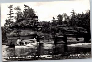 RPPC The Ramona Sugar Bowl and Grotto Rock Lower Dells WI Vintage Postcard Y02