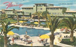 Nevada Las Vegas 1950s Flamingo Swimming Pool Colorpicture Postcard 22-10401