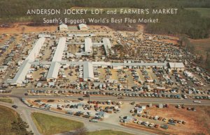 Anderson Jockey Lot Farmers Market SC Aerial View Worlds Best postcard H181x 