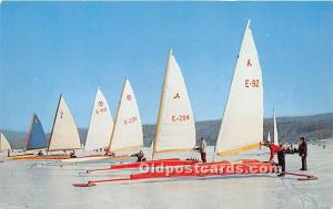 Ice Boating Fun and Thrills Photo by Three Lions, Inc Ice Boating Unused 