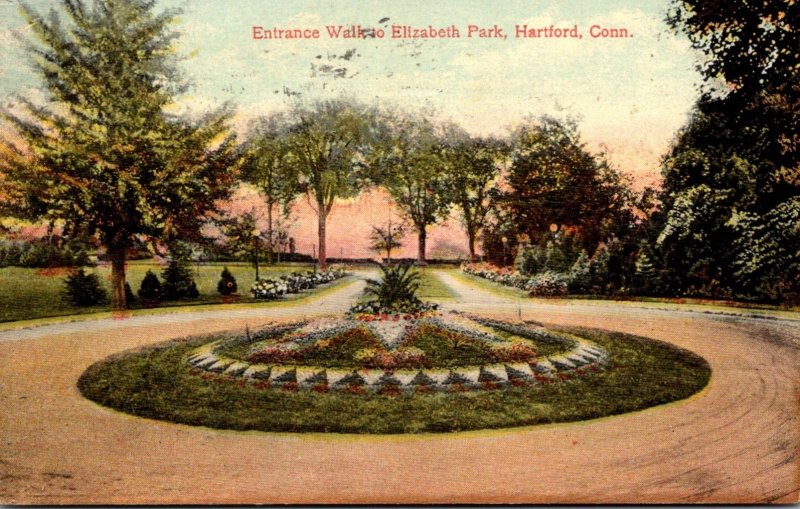 Connecticut Hartford Elizabeth Park Entrance Walk 1915