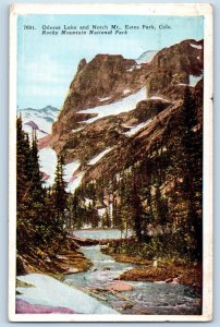 Estes Park Colorado CO Postcard Odessa Lake Notch Mt. Rocky Mountain Park c1916