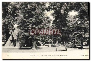 Old Postcard Epinal Course To The Forest Chatet