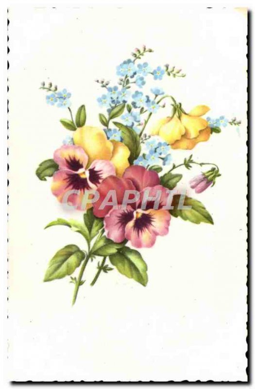 Old Postcard Fantasy Flowers