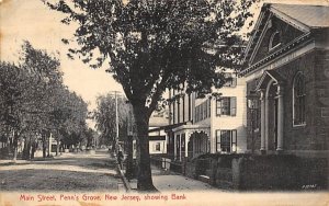 Main Street, showing Bank Penns Grove, New Jersey Postcard
