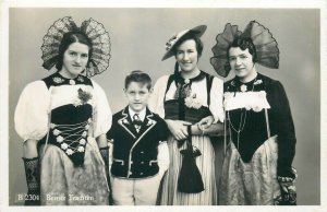 Swiss Bernese costumes photo postcard Bern Switzerland cultures & ethnography 