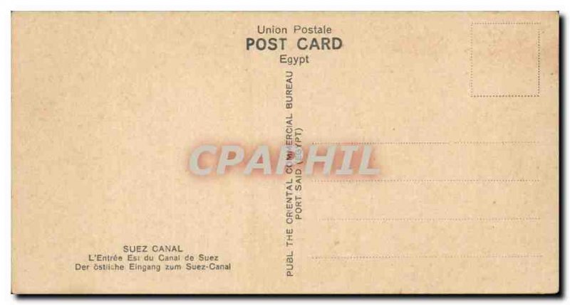 Egypt Egypt The Suez Canal Old Postcard The eastern entrance to the Suez Canal