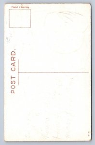 J87/ Santa Claus Christmas Postcard c1910 Holly Child WOW! 513