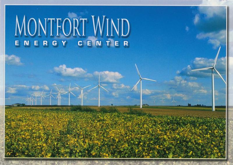 Montfort Wind Energy Center Wind Turbines - Iowa County WI Wisconsin - Roadside