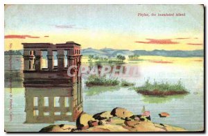 Postcard Ancient Egypt Egypt phylae inundated the island