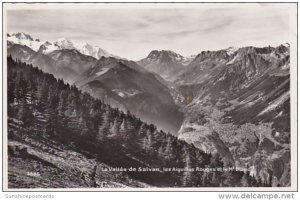 Switzerland La Vallee de Salvan les Aiguilles Rouges et le Mont Blanc Photo