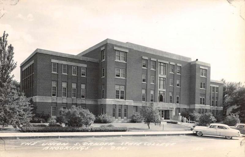 Brookings South Dakota State College Union Real Photo Antique Postcard K82185