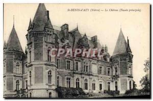 Postcard Old St Benin d'Azy Nievre Chateau main Facade