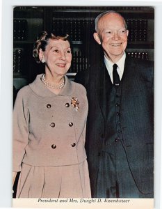 Postcard President and Mrs. Dwight D. Eisenhower, Eisenhower Library, Kansas