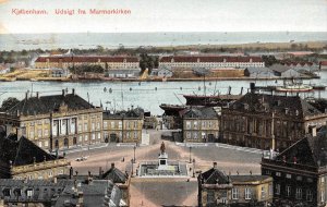 Panorama of Copenhagen from Marmorkirken Denmark 1910c postcard