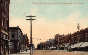 Hurontario St. Looking North, Collingwood, Ontario, Canada, 1912 Postcard, Used
