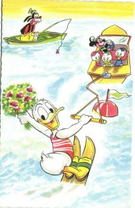 PC DISNEY, DONALD DUCK, HUEY DEWEY AND LOUIE, GOOFY, Vintage Postcard (b35901)