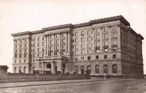 SAN FRANCISCO CALIFORNIA FAIRMONT HOTEL POSTCARD 1909