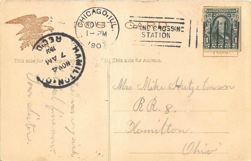 Chicago Illinois 1907 Postcard HIgh Bridge Lincoln Park