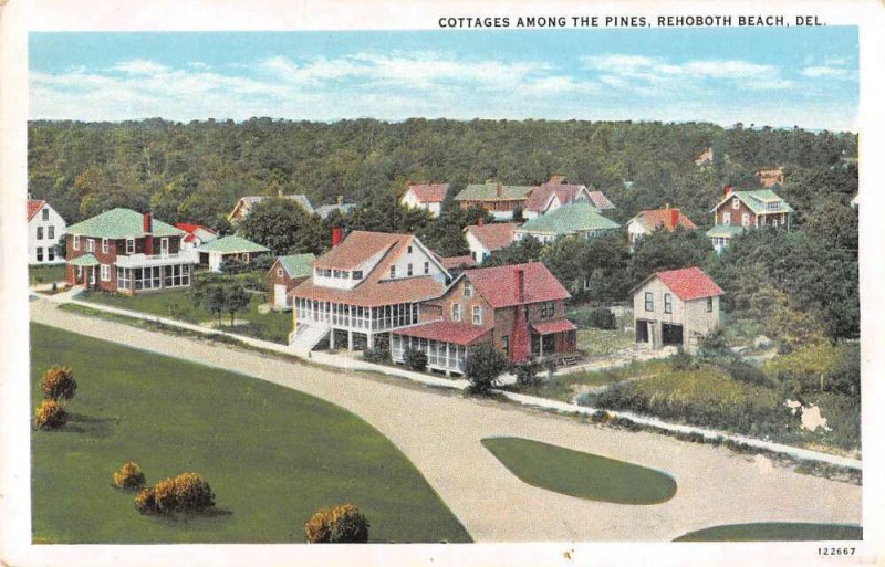 Rehoboth Beach Delaware Cottages Among the Pines Vintage Postcard AA37176