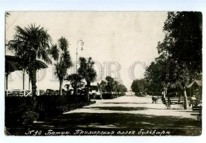 497311 Georgia Batum Primorskaya alley boulevard Vintage photo postcard