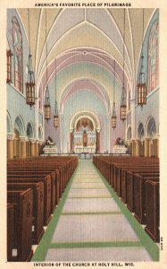 Vintage Postcard America's Place Pilgrimage Church Interior Holy Hill Wisconsin