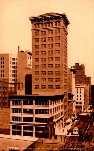 San Francisco, California - A view of Whittell Building - c1910 - Sepia colored