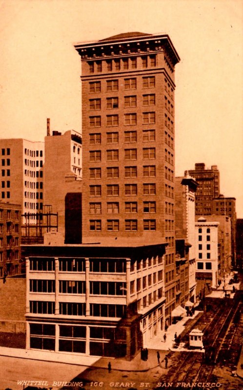 San Francisco, California - A view of Whittell Building - c1910 - Sepia colored