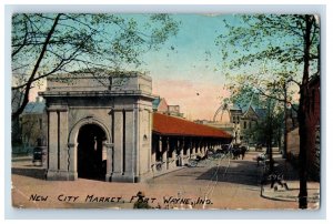 C. 1910 New City Market, Fort Wayne, IND. Postcard P222E