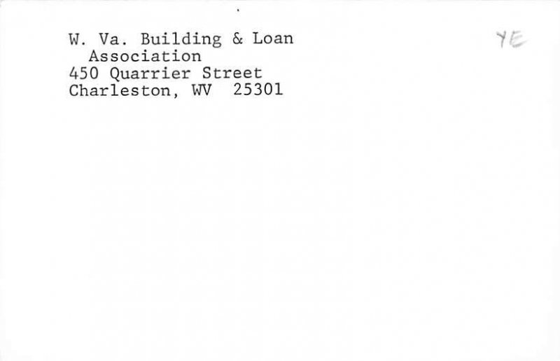 W. Va. Building & Loan Association - Charleston, West Virginia WV  