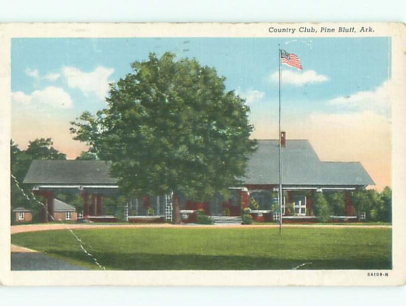 Bent - W-Border COUNTRY CLUB BUILDING Pine Bluff Arkansas AR p0728