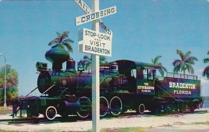 Old Wood Burning Locomotive Displayed in Bradenton Florida
