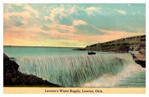 Postcard WATER SCENE Lawton Oklahoma OK AQ9135