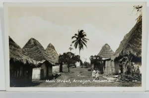 Rppc Panama Main Street Arraijan Village Real Photo Postcard O5