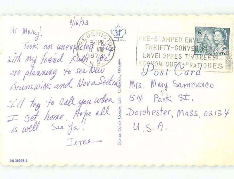 Pre-1980 TWO VIEWS ON ONE POSTCARD Fredericton New Brunswick NB E9191