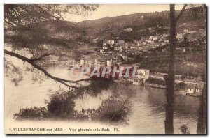 Old Postcard Villefranche sur Mer General view and Rade