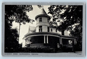Alexandria Indiana IN Postcard Masonic Home Exterior Scenic View c1920's Antique