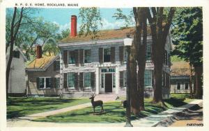 1920s Elk's Home BPOE Home ROCKLAND MAINE postcard 585