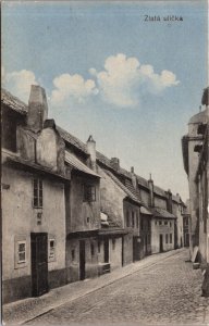 Czech Republic Prague Prag Zlatá Ulicka Golden Lane Vintage Postcard C062