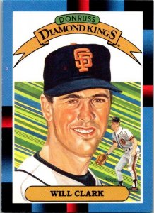 1987 Donruss Baseball Card Will Clark San Francisco Giants sk20725