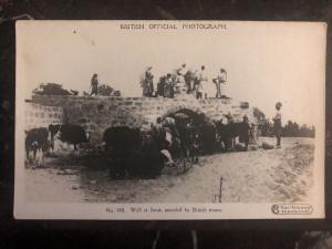 Mint Palestine RPPC Postcard Well At Jasur Guarded By British Troops