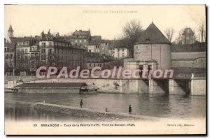 Old Postcard Tour De Besancon Pelotte The Tower Of Beating