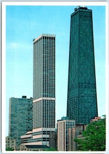 Postcard - Close-up view of the Hancock Building and Water Tower Place, Illinois